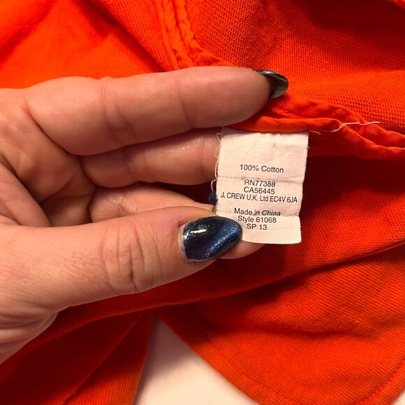 J. Crew Red 100% Cotton Blazer Gold Buttons Size XS - Picture 4 of 8